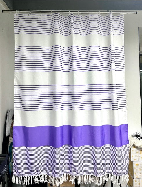Shower Curtain - Long Tassel Stripes - New Color