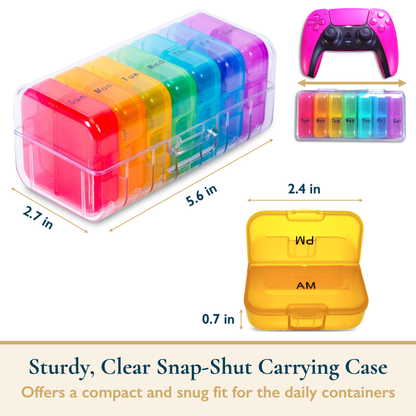Weekly Pill Organizer, 2 Times a Day