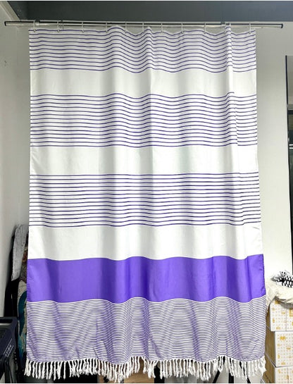 Shower Curtain - Long Tassel Stripes - New Color