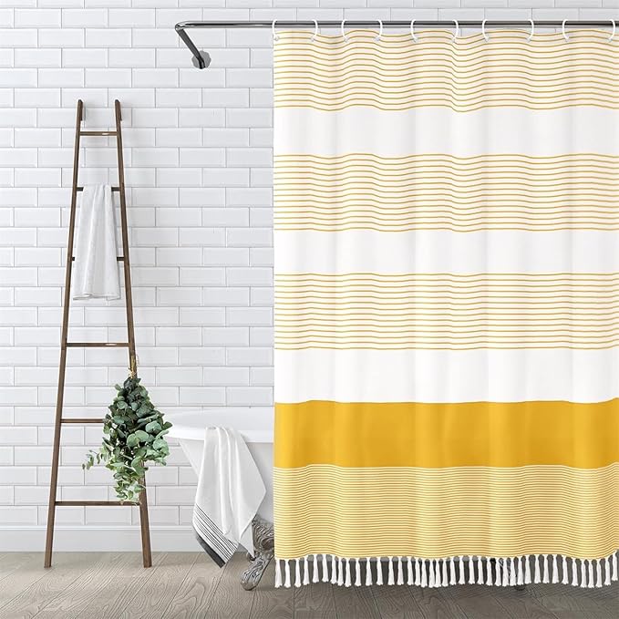 Shower Curtain - Long Tassel Stripes - New Color