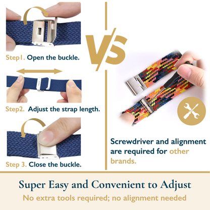 Braided Apple Watch Band With Adjustable Buckle