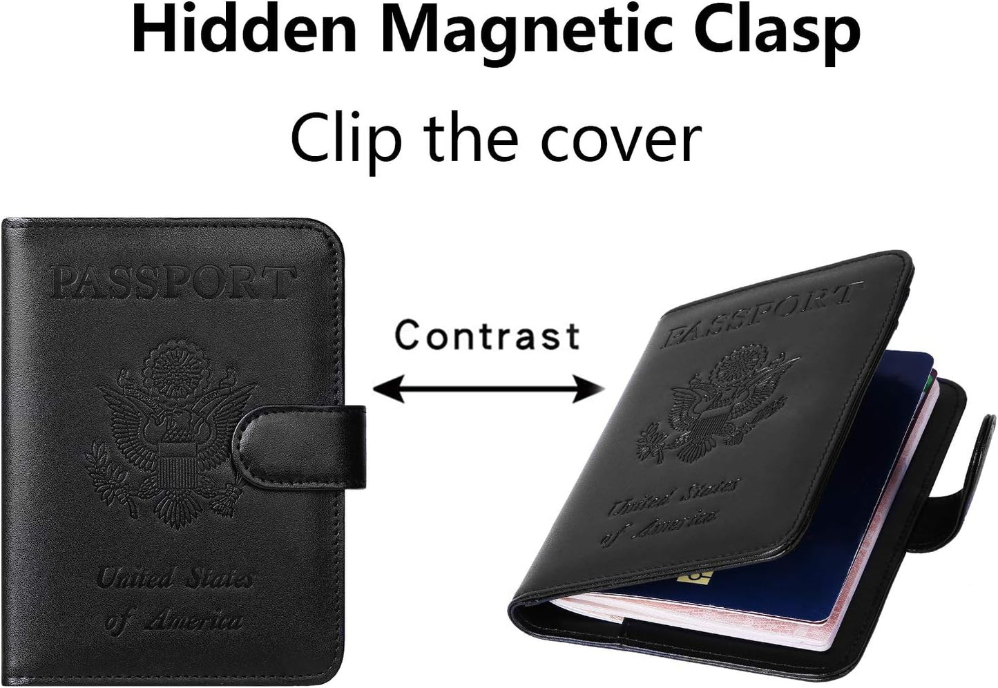 Passport Wallet-Magnetic Snap-Emblem