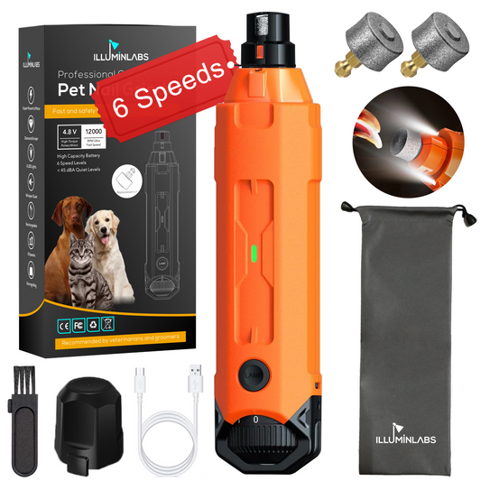 Dog Nail Grinder with LED Lights and Replacement Diamond Bit