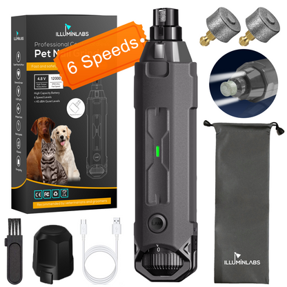Dog Nail Grinder with LED Lights and Replacement Diamond Bit