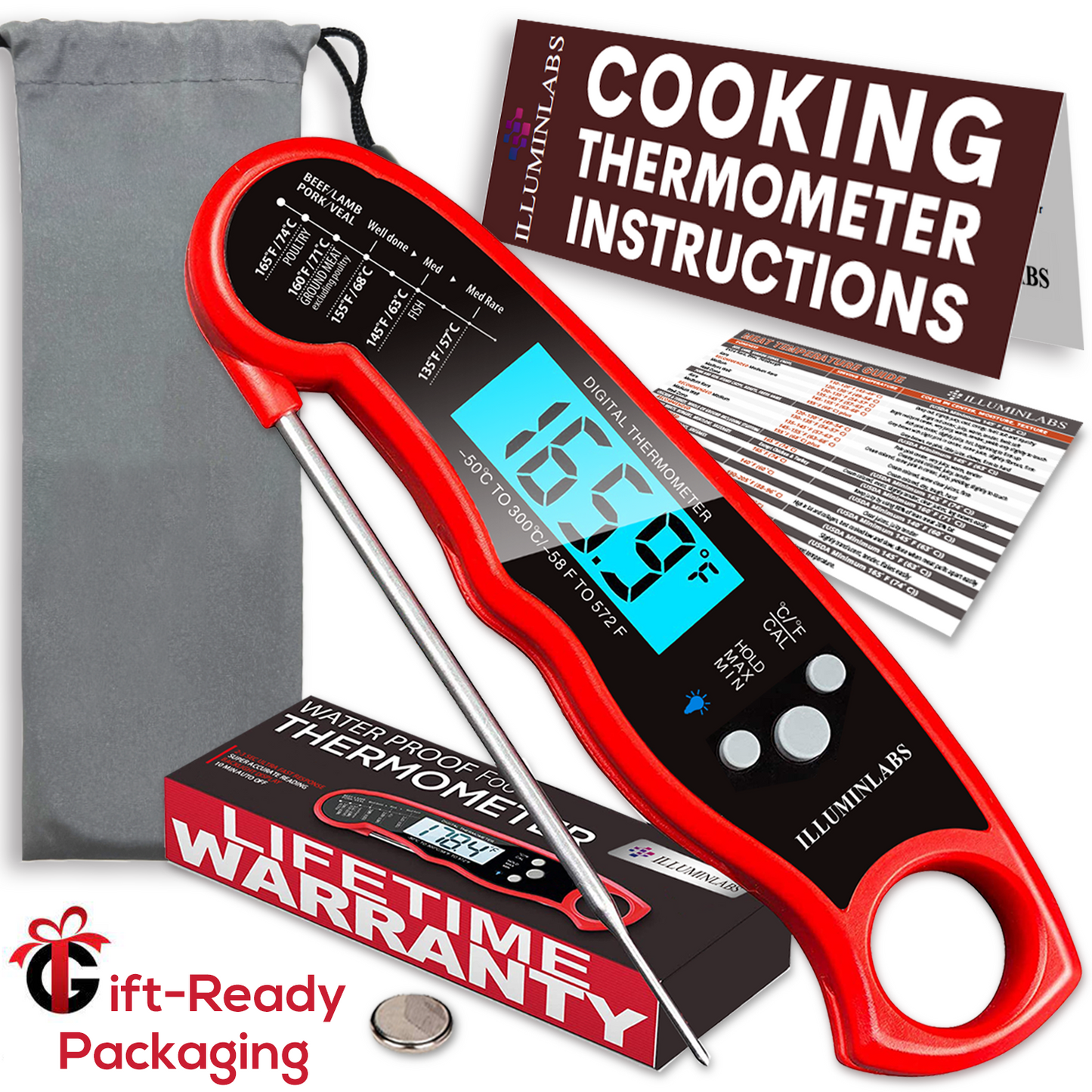 Instant-Read Digital Meat Thermometer