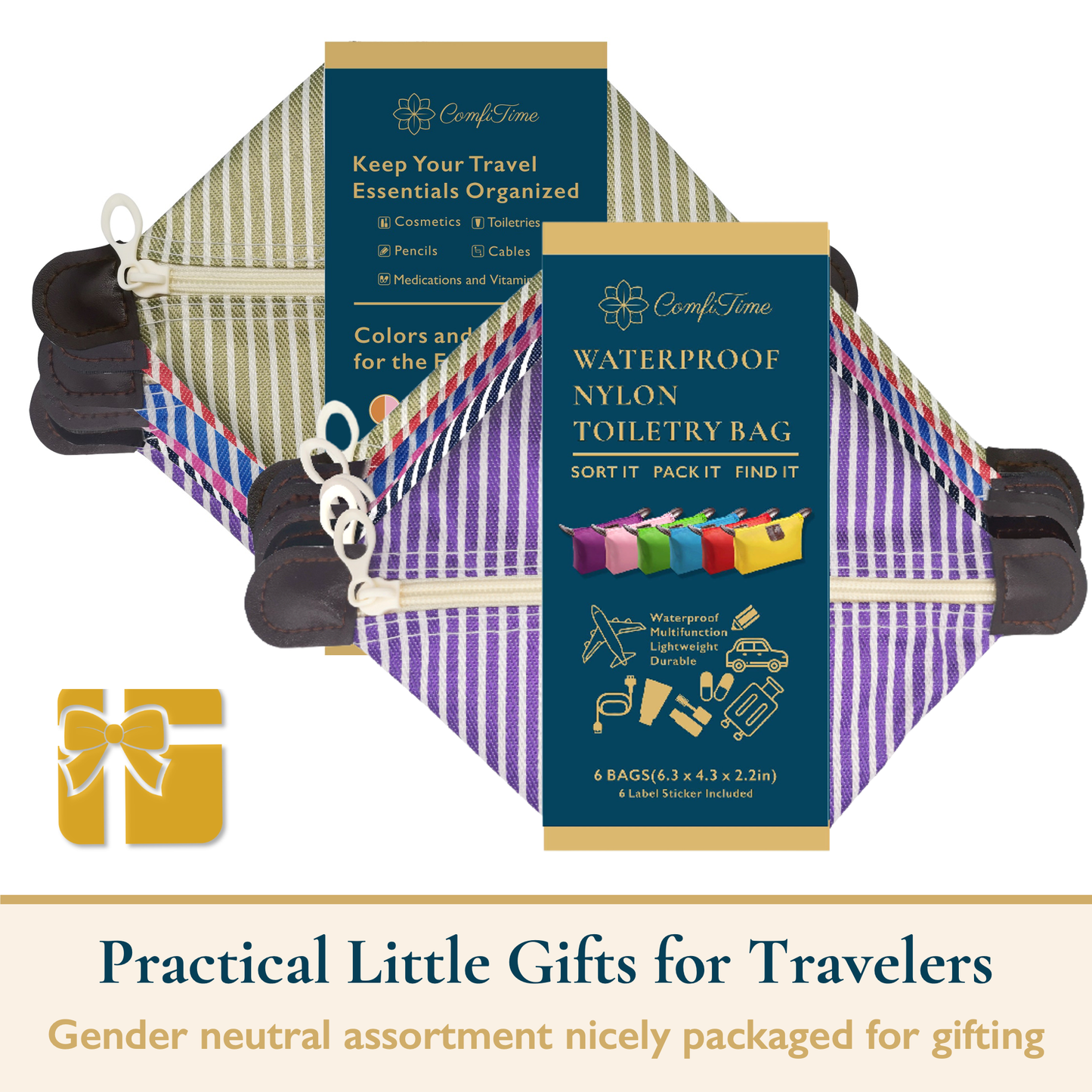 Travel Makeup Bags, 6 Pack