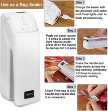 Load image into Gallery viewer, illuminlabs 4-1 Rechargeable Mini Bag Sealer
