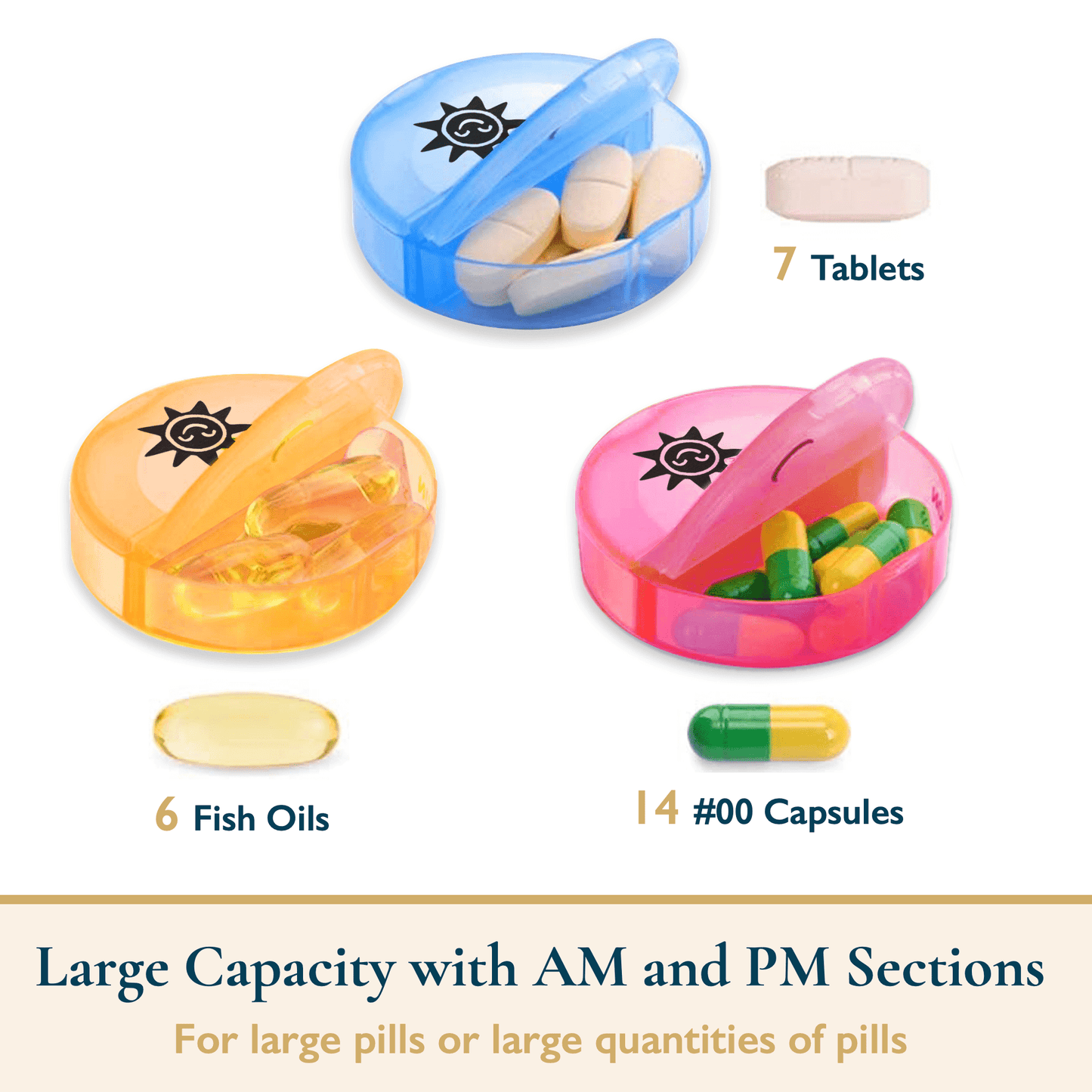 Weekly Pill Organizer, 2 Times a Day