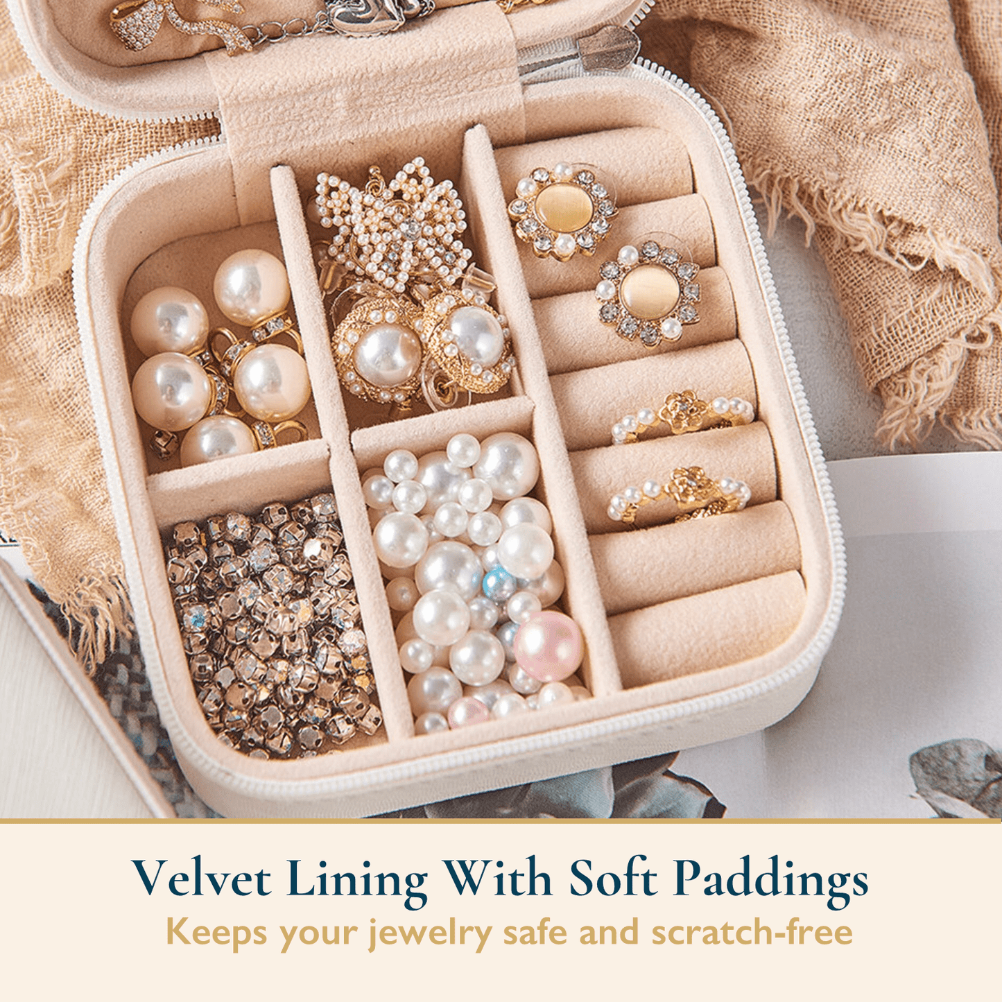 Vegan Leather Travel Jewelry Case