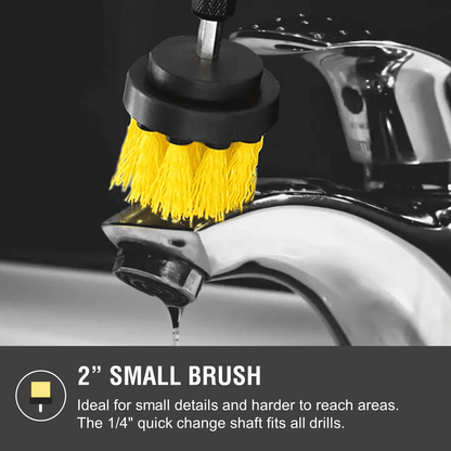 8-Piece Drill Brush Set With Splash Shield
