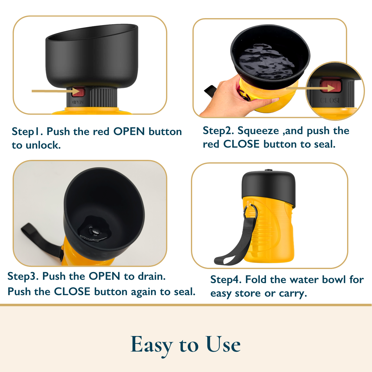 Leakproof Dog Water Bottle With Bonus Dog Poop Bag Dispenser
