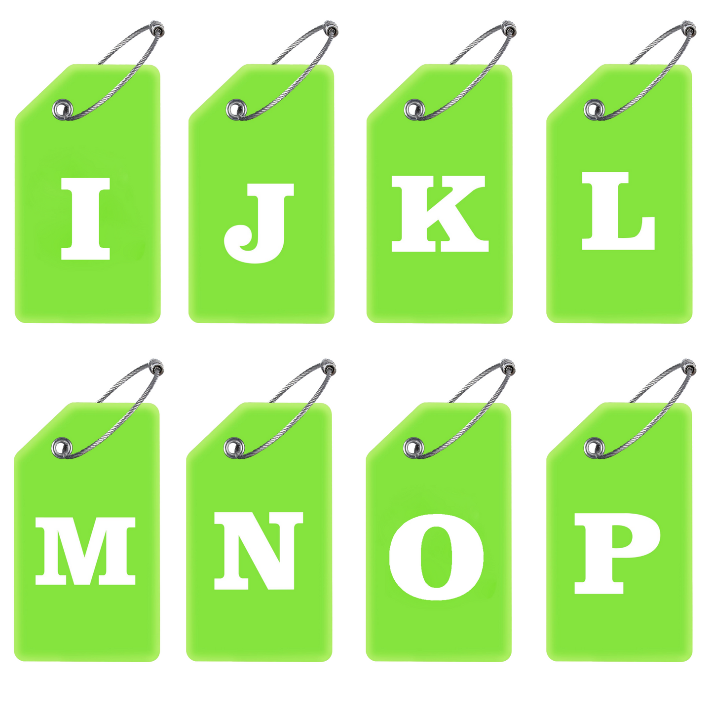 Silicone Luggage Tags With Alphabet, 4 Pack