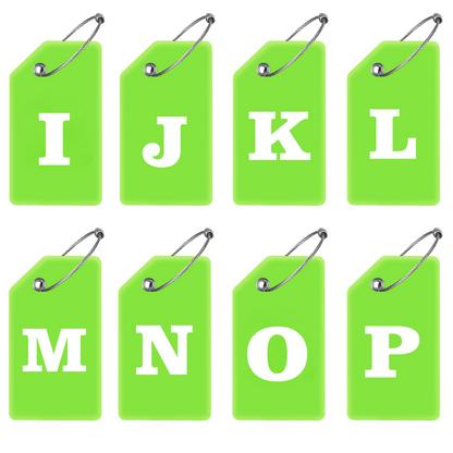 Silicone Luggage Tags With Alphabet, 4 Pack