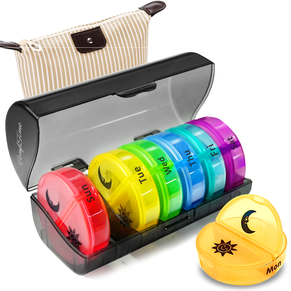 Weekly Pill Organizer, 2 Times a Day