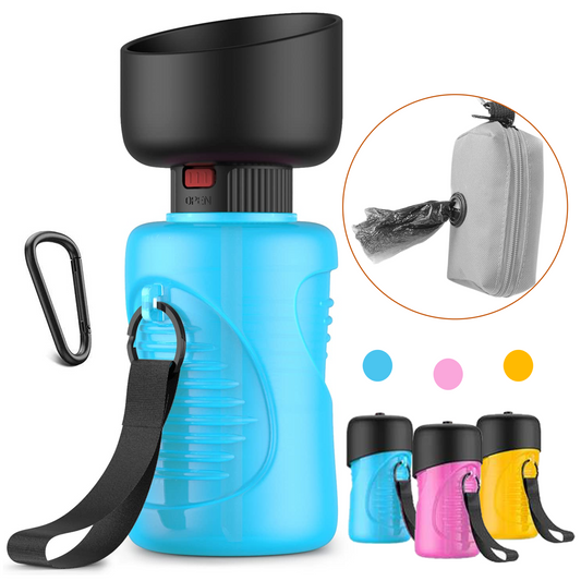 Leakproof Dog Water Bottle With Bonus Dog Poop Bag Dispenser