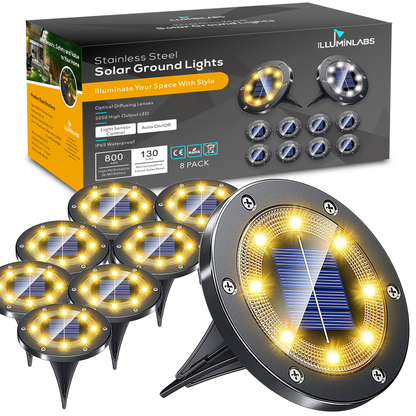 Solar Ground Light With Stainless-Steel Casing