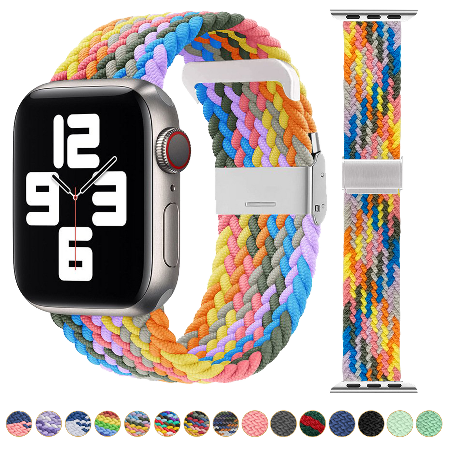 Braided Apple Watch Band With Adjustable Buckle