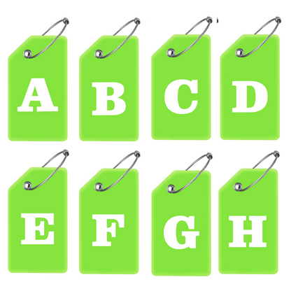 Silicone Luggage Tags With Alphabet, 2 Pack