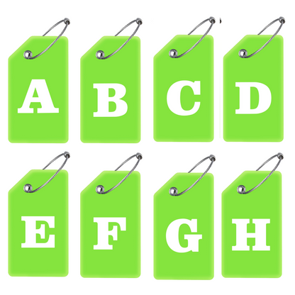 Silicone Luggage Tags With Alphabet, 4 Pack
