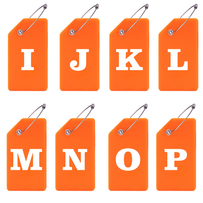 Silicone Luggage Tags With Alphabet, 4 Pack