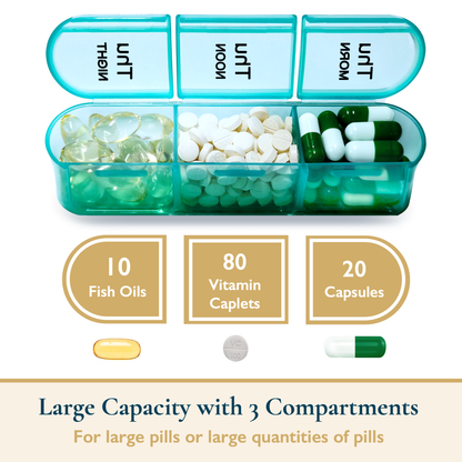 Weekly Pill Organizer, 3 Times a Day