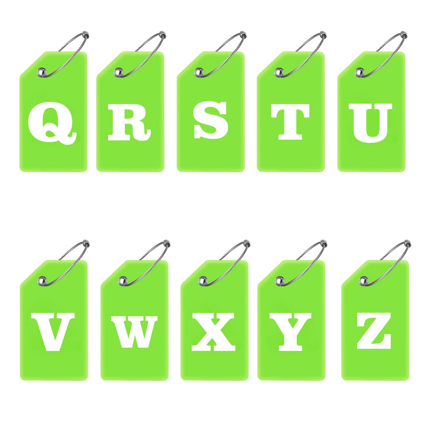 Silicone Luggage Tags With Alphabet, 4 Pack