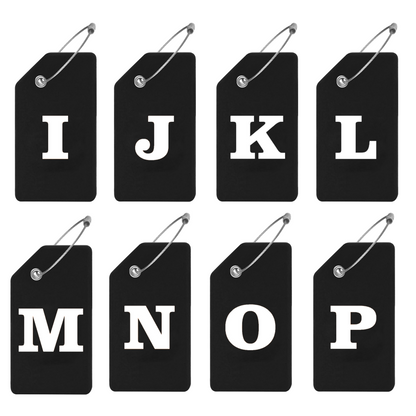 Silicone Luggage Tags With Alphabet, 4 Pack