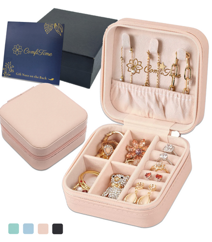 Vegan Leather Travel Jewelry Case