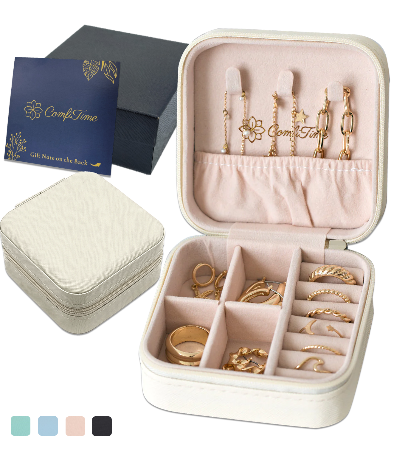 Vegan Leather Travel Jewelry Case