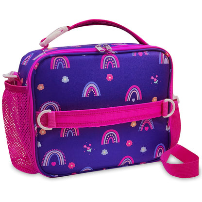 Insulated Lunch Bag for Kids With Shoulder Strap and Handles