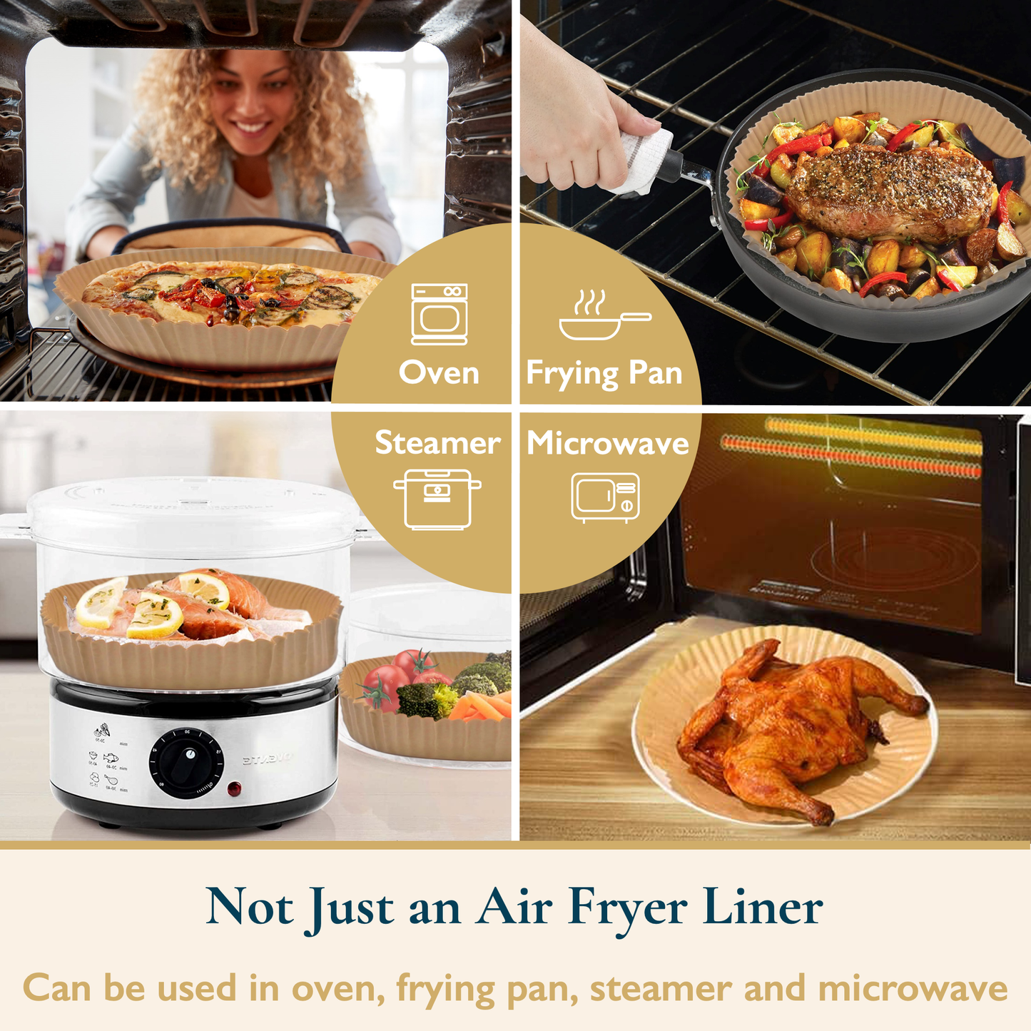 Round Air Fryer Liners for 2-8 Quart Air Fryers