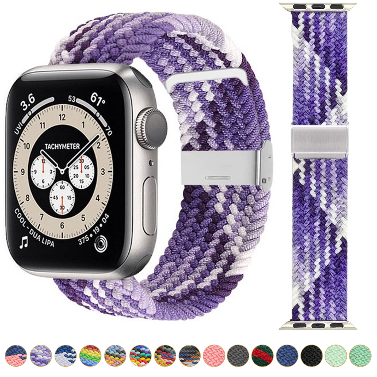 Braided Apple Watch Band With Adjustable Buckle