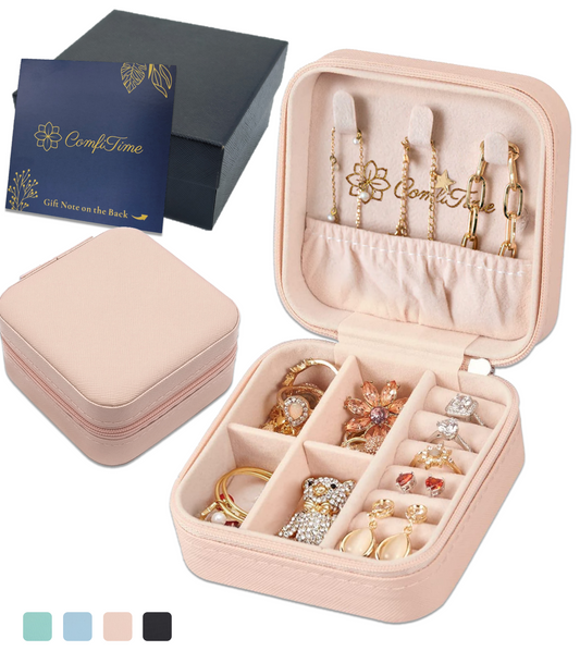 Vegan Leather Travel Jewelry Case