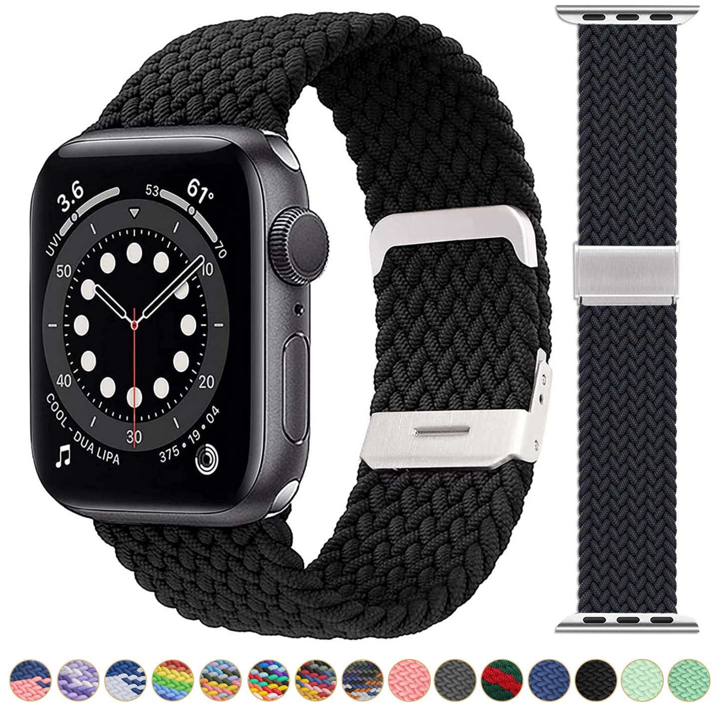Braided Apple Watch Band With Adjustable Buckle