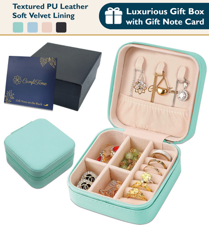 Vegan Leather Travel Jewelry Case