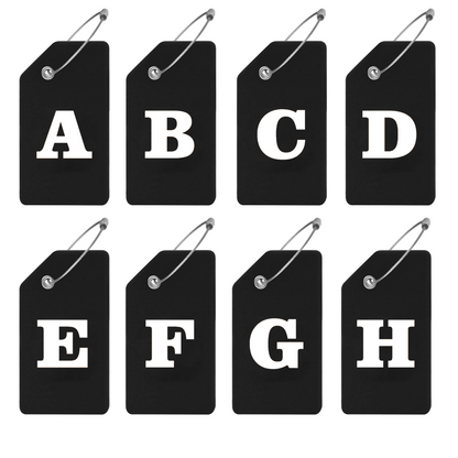 Silicone Luggage Tags With Alphabet, 4 Pack