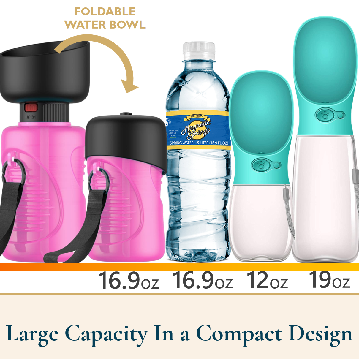 Leakproof Dog Water Bottle With Bonus Dog Poop Bag Dispenser
