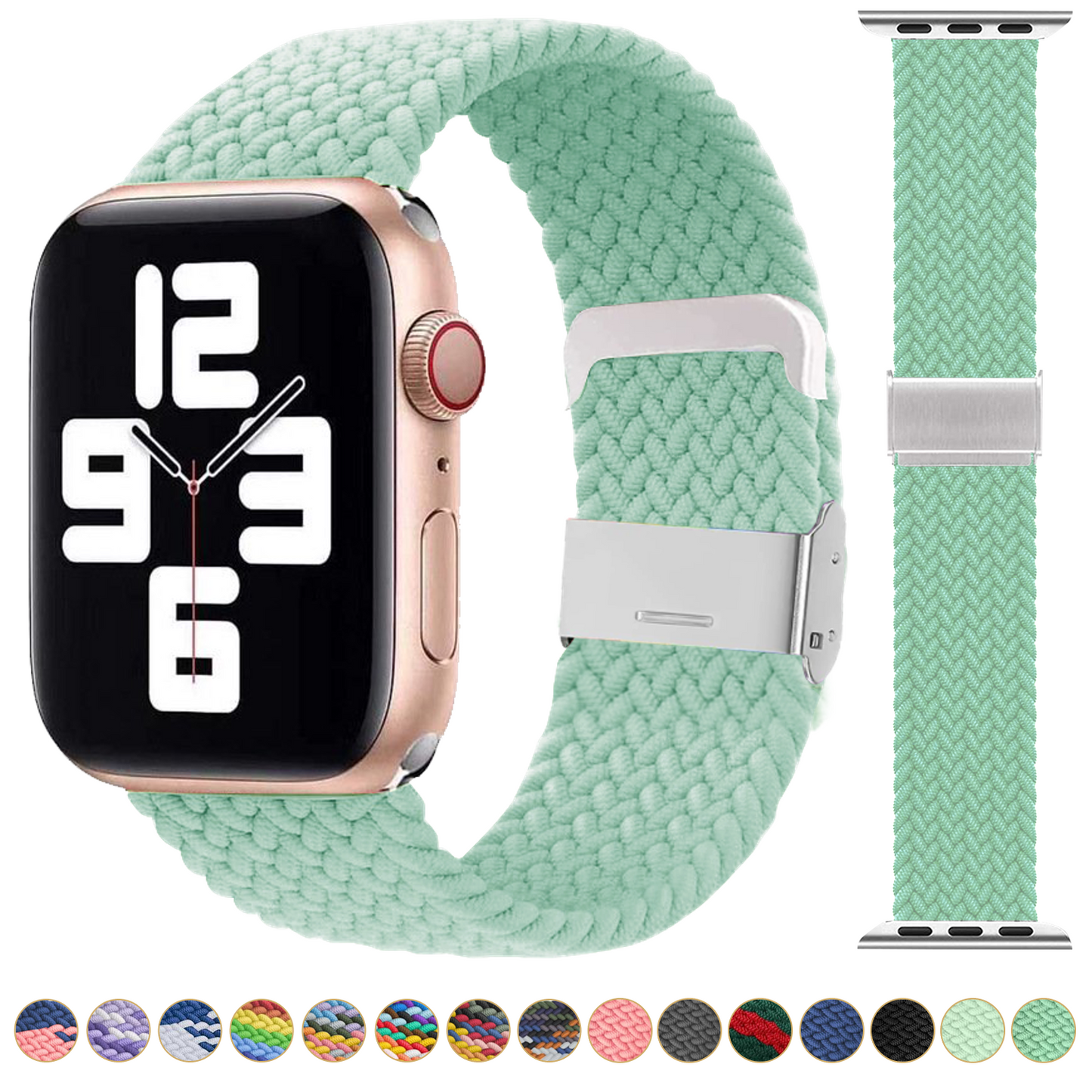 Braided Apple Watch Band With Adjustable Buckle