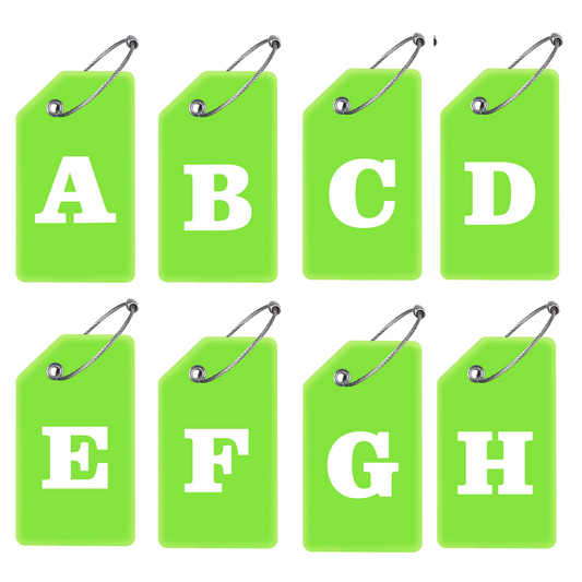 Silicone Luggage Tags With Alphabet, 4 Pack