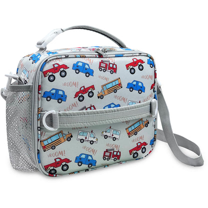Insulated Lunch Bag for Kids With Shoulder Strap and Handles