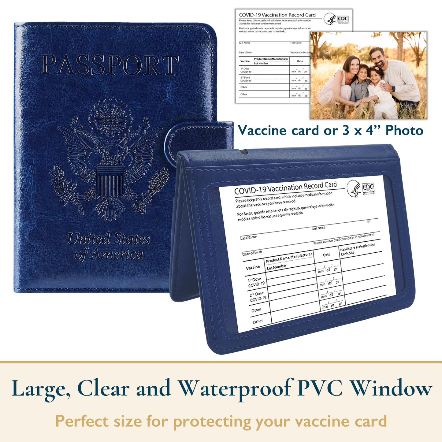 RFID-Blocking Passport Wallet With Large Cash Pocket