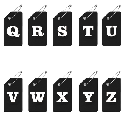 Silicone Luggage Tags With Alphabet, 4 Pack