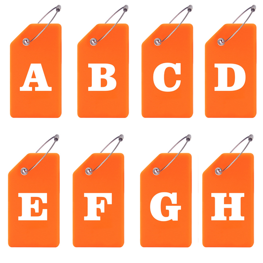 Silicone Luggage Tags With Alphabet, 2 Pack