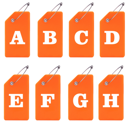 Silicone Luggage Tags With Alphabet, 4 Pack