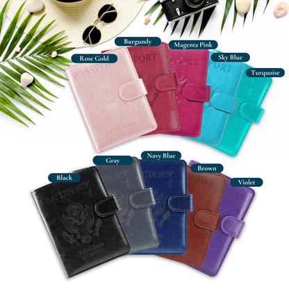 RFID-Blocking Passport Wallet With Large Cash Pocket