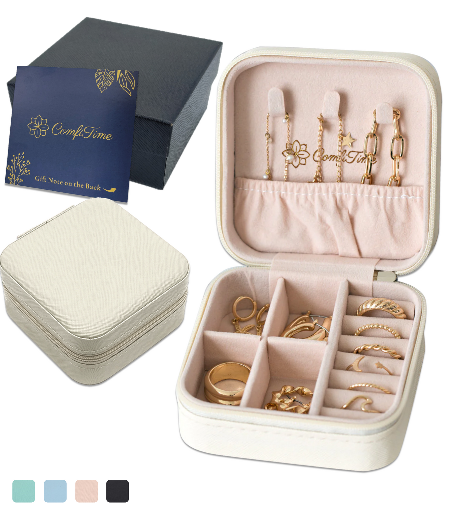 Vegan Leather Travel Jewelry Case