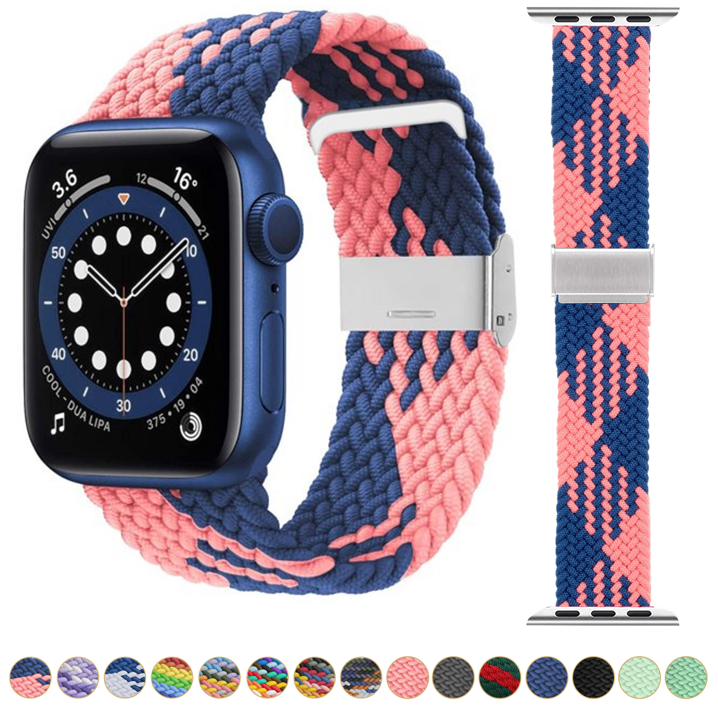 Braided Apple Watch Band With Adjustable Buckle