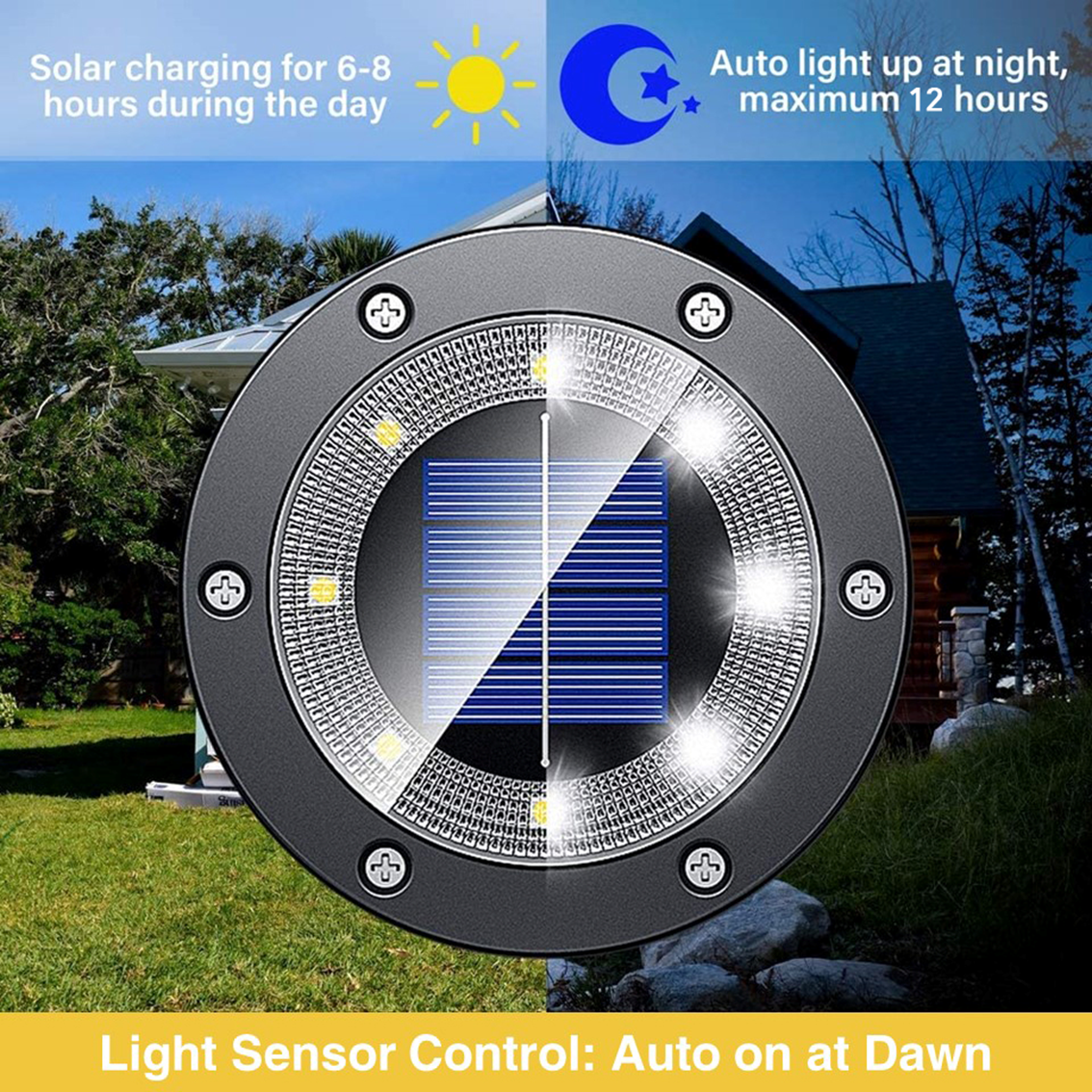 Solar Ground Light With Stainless-Steel Casing
