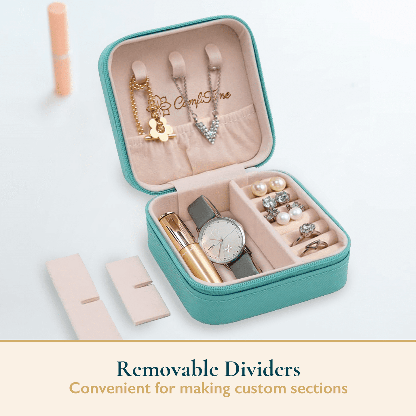 Vegan Leather Travel Jewelry Case