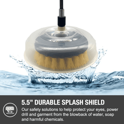 8-Piece Drill Brush Set With Splash Shield